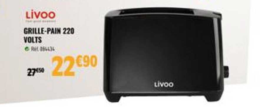 grille-pain 220 volts livoo