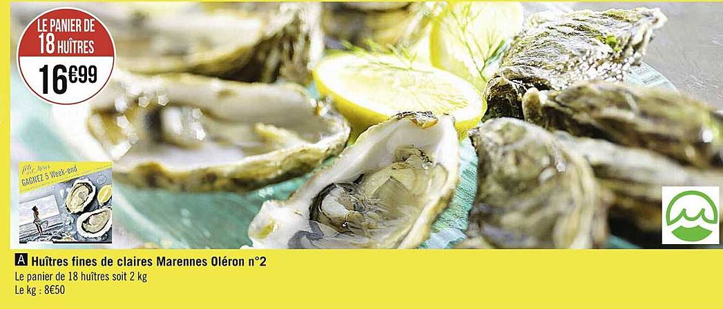 huîtres fines de claires marennes oléron n°2