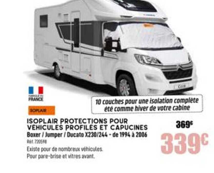 isoplair protections pour véhicules profilés et capucines soplair
