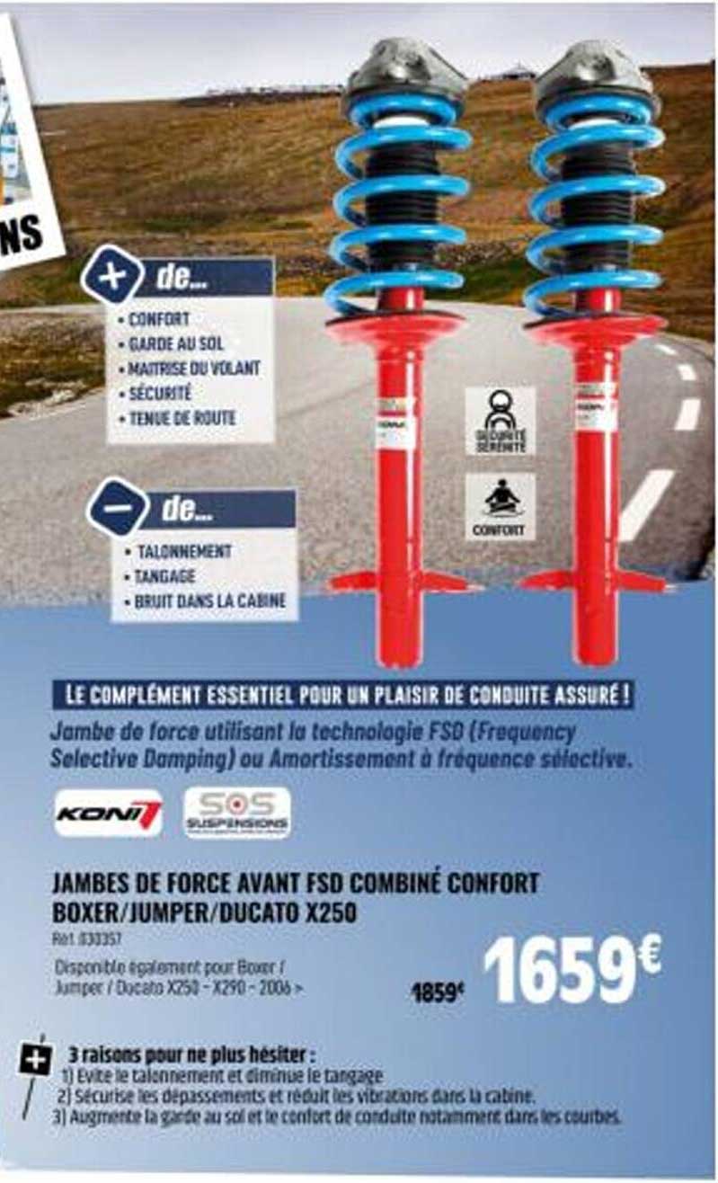 jambes de force avant fsd combiné confort boxer-jumper-ducato x250 konit, sos