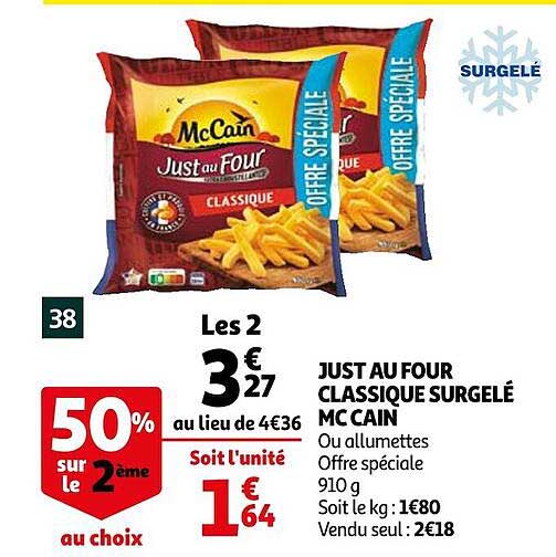 just au four classique surgelé mc cain