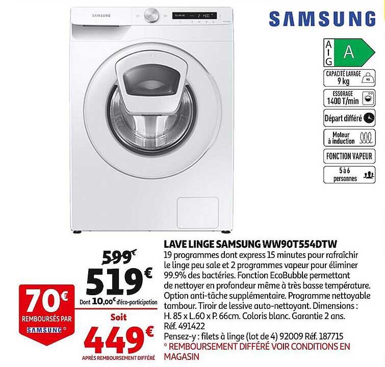lave linge samsung