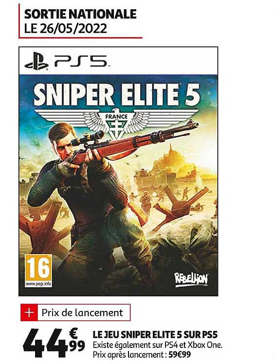 le jeu sniper elite 5 sur ps5