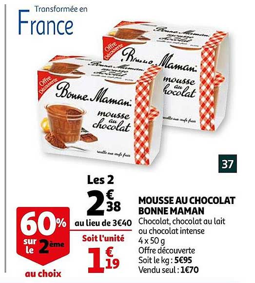 mousse au chocolat bonne maman