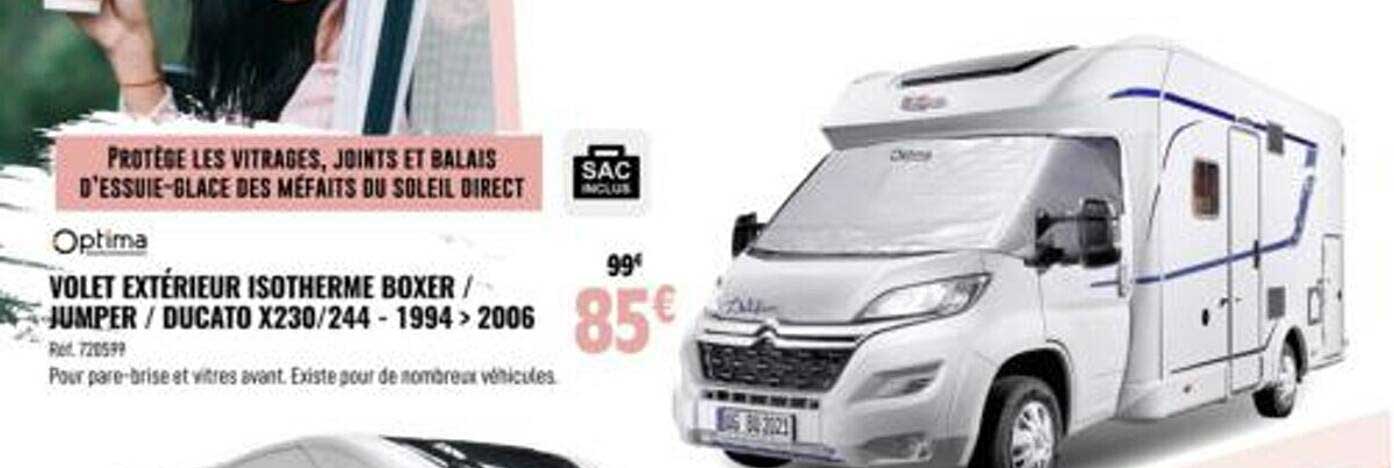 optima volet extérieur isotherme boxer, jumper ou ducato
