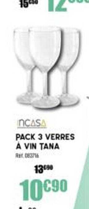 pack 3 verres à vin tana incasa