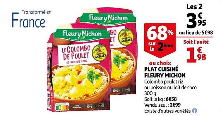 plat cuisiné fleury michon