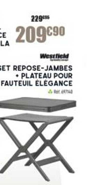 repose-jambes + plateau pour fauteuil élégance
