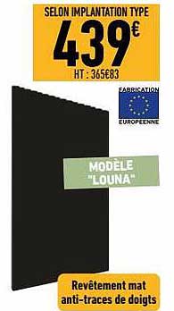revêtement mat anti-traces de doigt modèle "louna"