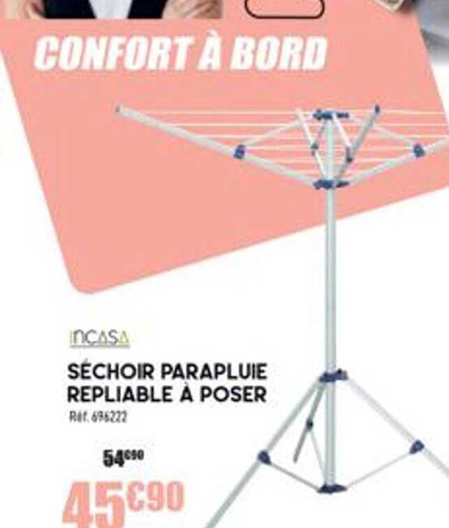 séchoir parapluie repliable à poser incasa