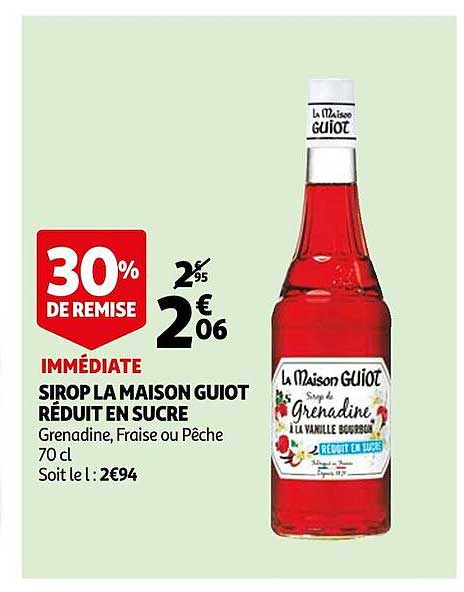 sirop la maison guiot réduit en sucre