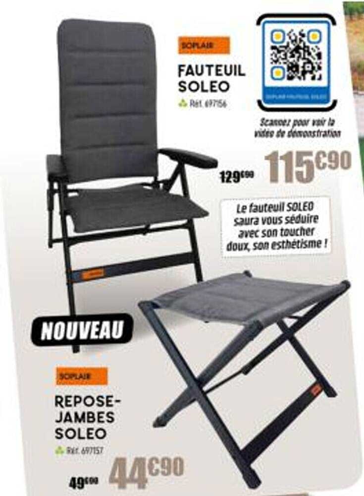 soplair fauteuil soleo ou repose-jambes soleo
