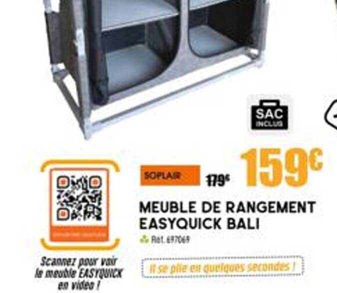 soplair meuble de rangement easyquick bali