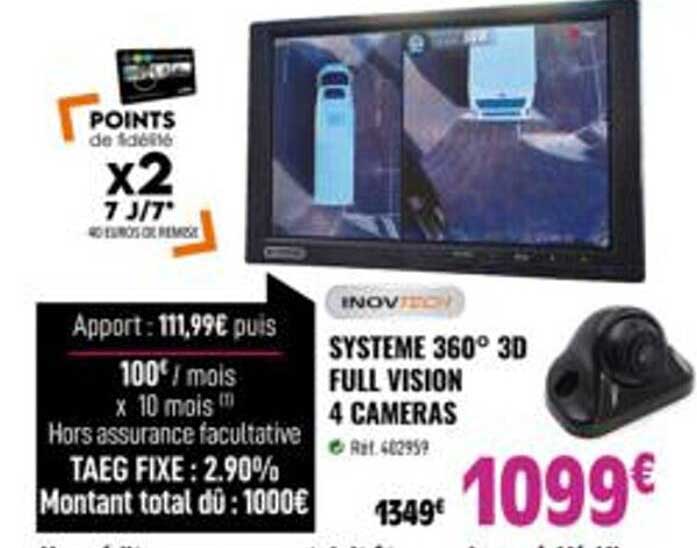 système 360° 3d full vision 4 cameras inovtech