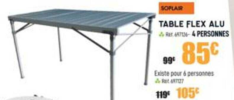 table flex alu soplair