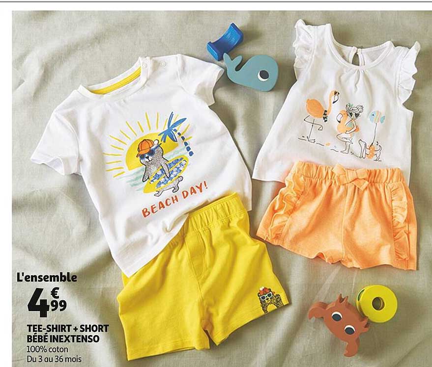 tee-shirt + short bébé inextenso