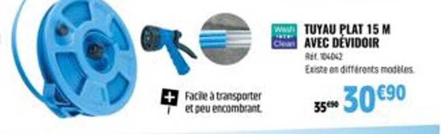 tuyau plat 15m avec dévidoir