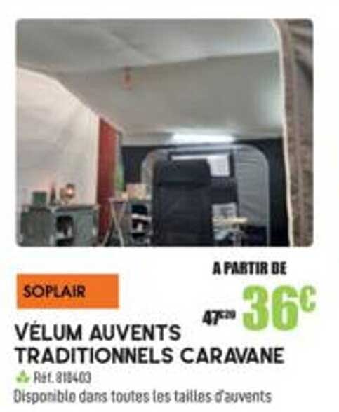 vélum auvents traditionnels caravane soplair