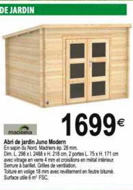 abri de jardin juno modern