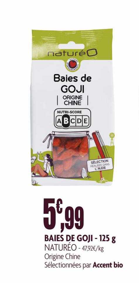baies de goji naturéo - 125 g