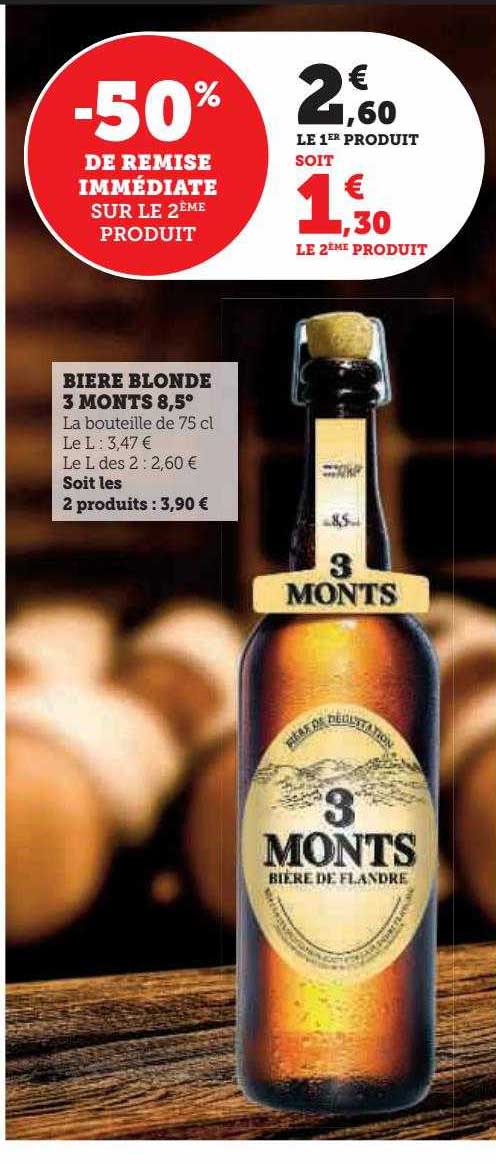bière blonde 3 monts 8,5°