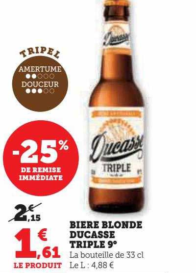 bière blonde ducasse triple 9°