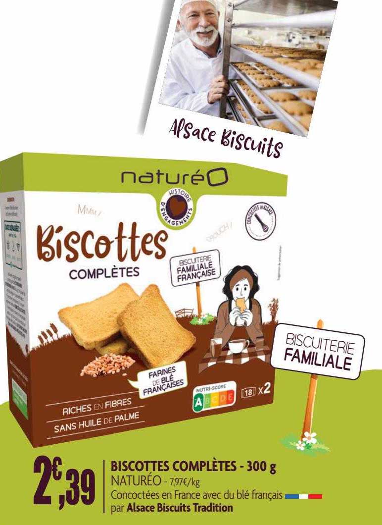 Biscottes Complètes Naturéo - 300 G
