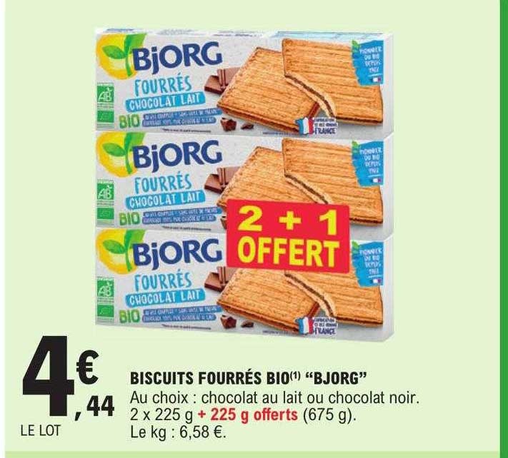 Biscuits Fourrés Bio "bjorg"