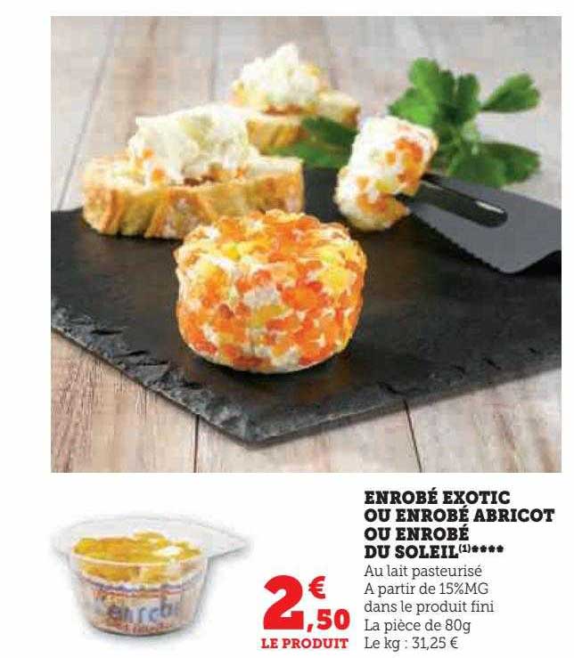 enrobé exotic ou enrobé abricot ou enrobé du soleil