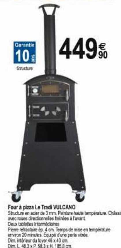 four à pizza le tradi vulcano