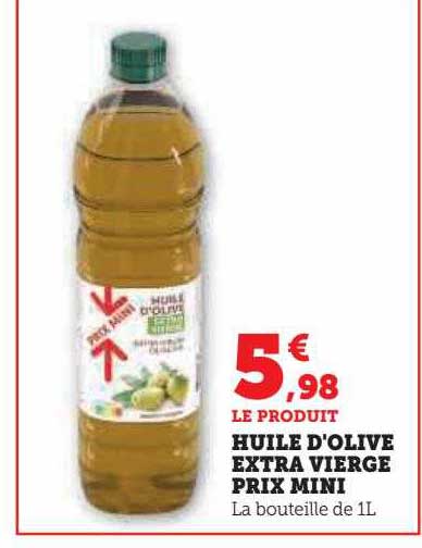 huile d'olive extra vierge prix mini