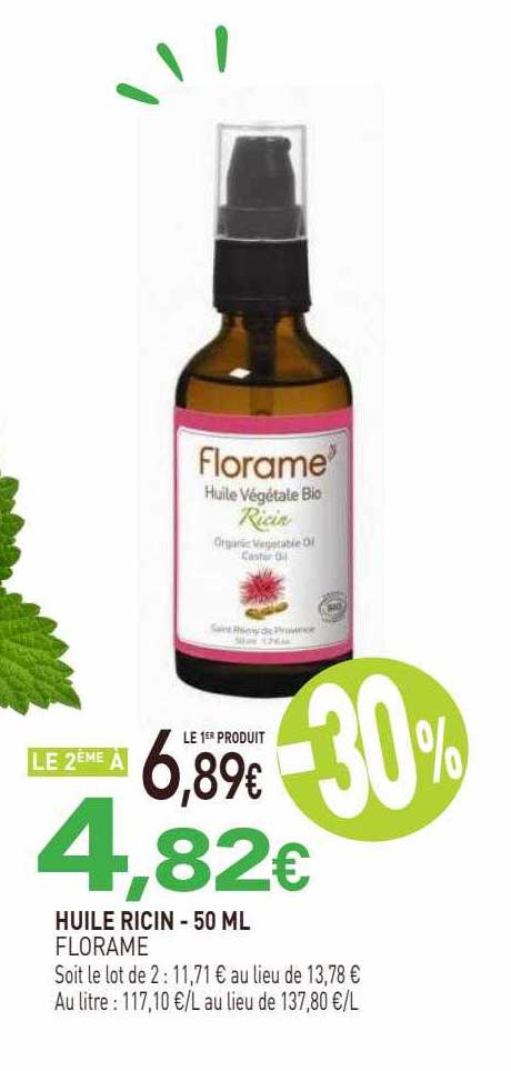 huile ricin florame - 50ml