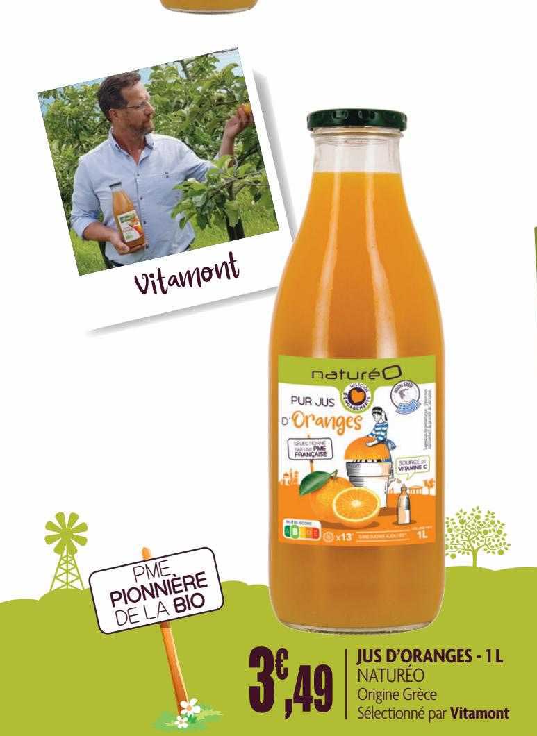 jus d'oranges naturéo - 1l