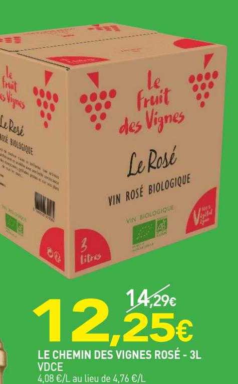le chemin des vignes rosé vdce - 3l
