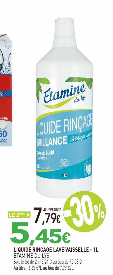 liquide rinçage lave vaisselle étamine du lys - 1l