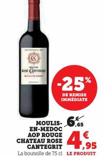 moulis-en-médoc aop rouge château rosé cantegrit