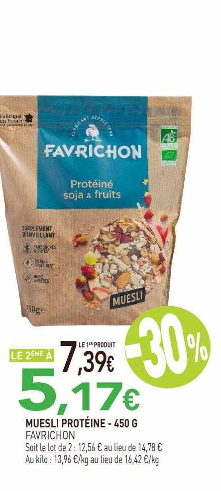 Muesli Protéine Favrichon - 450 G