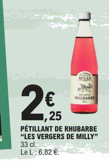Pétillant De Rhubarbe "les Vergers De Milly"