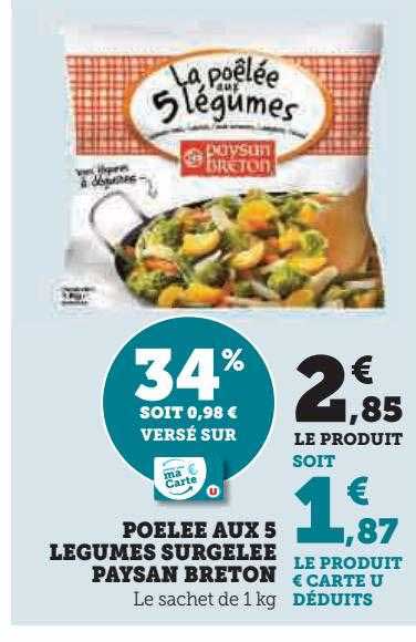 poêlée aux 5 légumes surgelée paysan breton