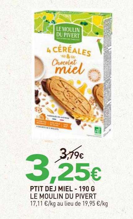 ptit dej miel le moulin du pivert - 190 g