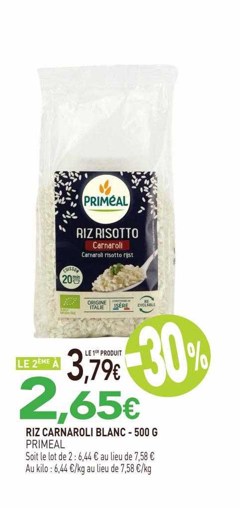 riz carnaroli blanc priméal - 500 g