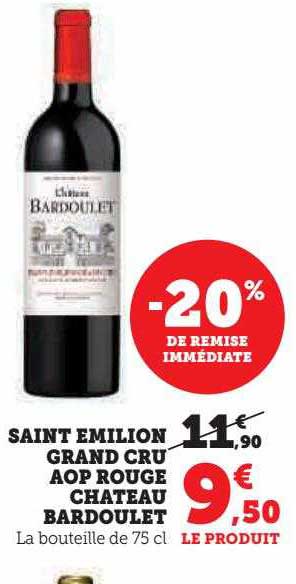 saint émilion grand cru aop rouge château bardoulet