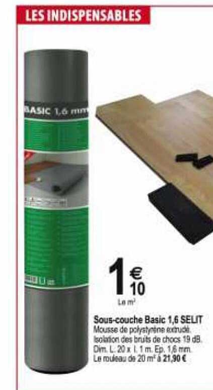 sous-couche basic 1,6 selit