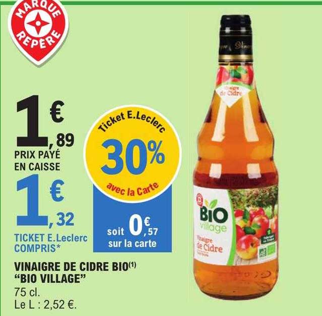 Vinaigre De Cidre Bio "bio Village"
