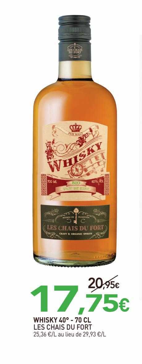 whisky 40° les chais du fort - 70 cl