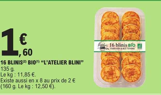 16 blinis bio "l'atelier blini"