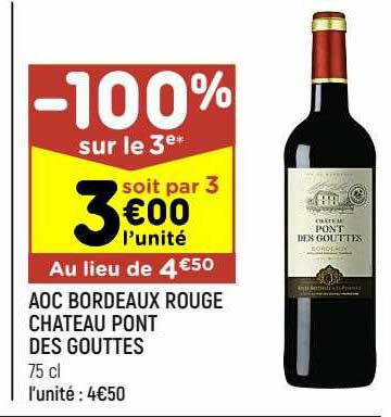 aoc bordeaux rouge château pont des gouttes