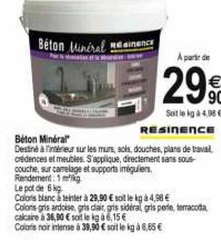 béton minéral resinence