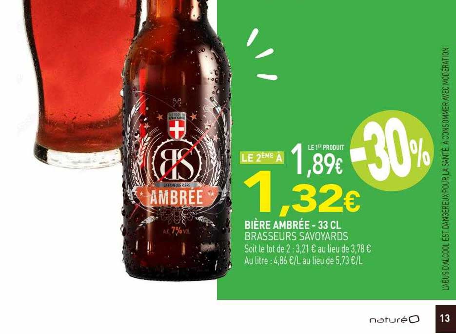 Bière Ambrée Brasseurs Savoyards - 33 Cl