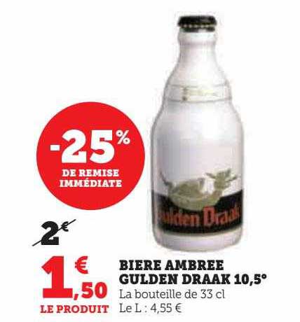 bière ambrée gulden draak 10,5°